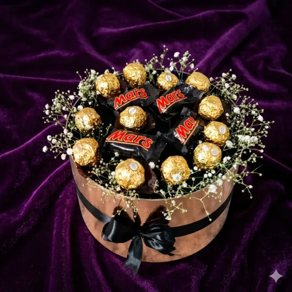 starry night golden & mars chocolate hatbox