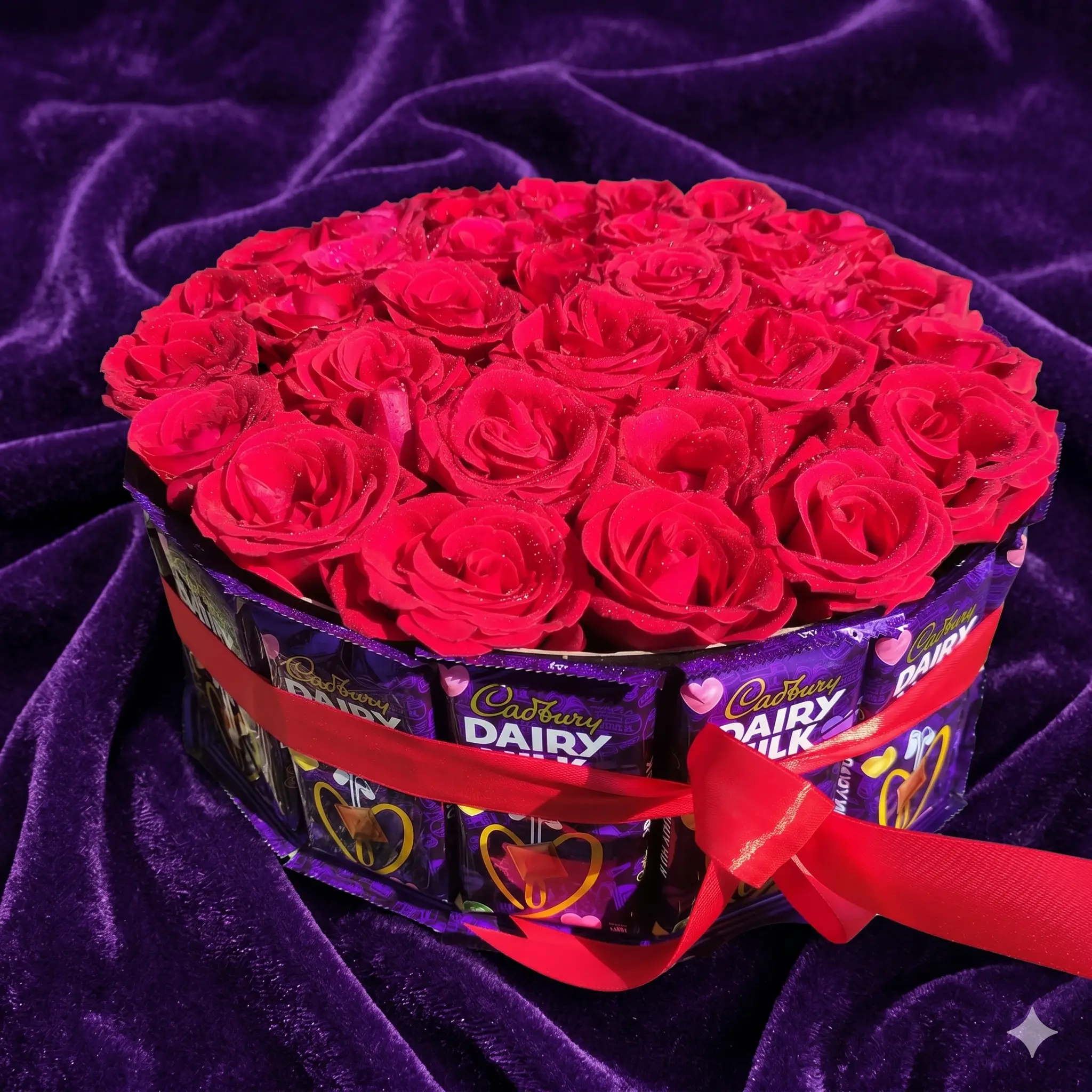 noir romance hot air balloon floral hamper (copy)