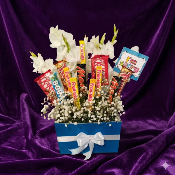 sweet apology floral & treat gift box