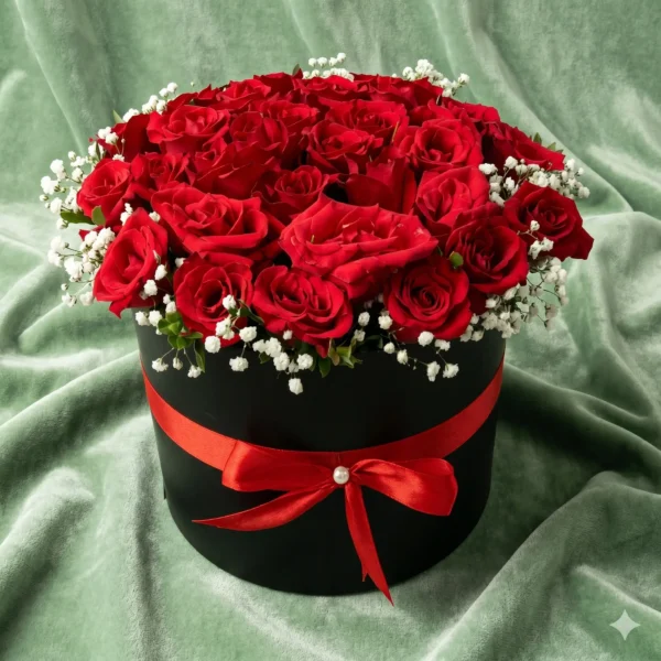 noir crimson monogram rose & chocolate box (copy)