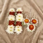velvet crimson rose petal gajra rings