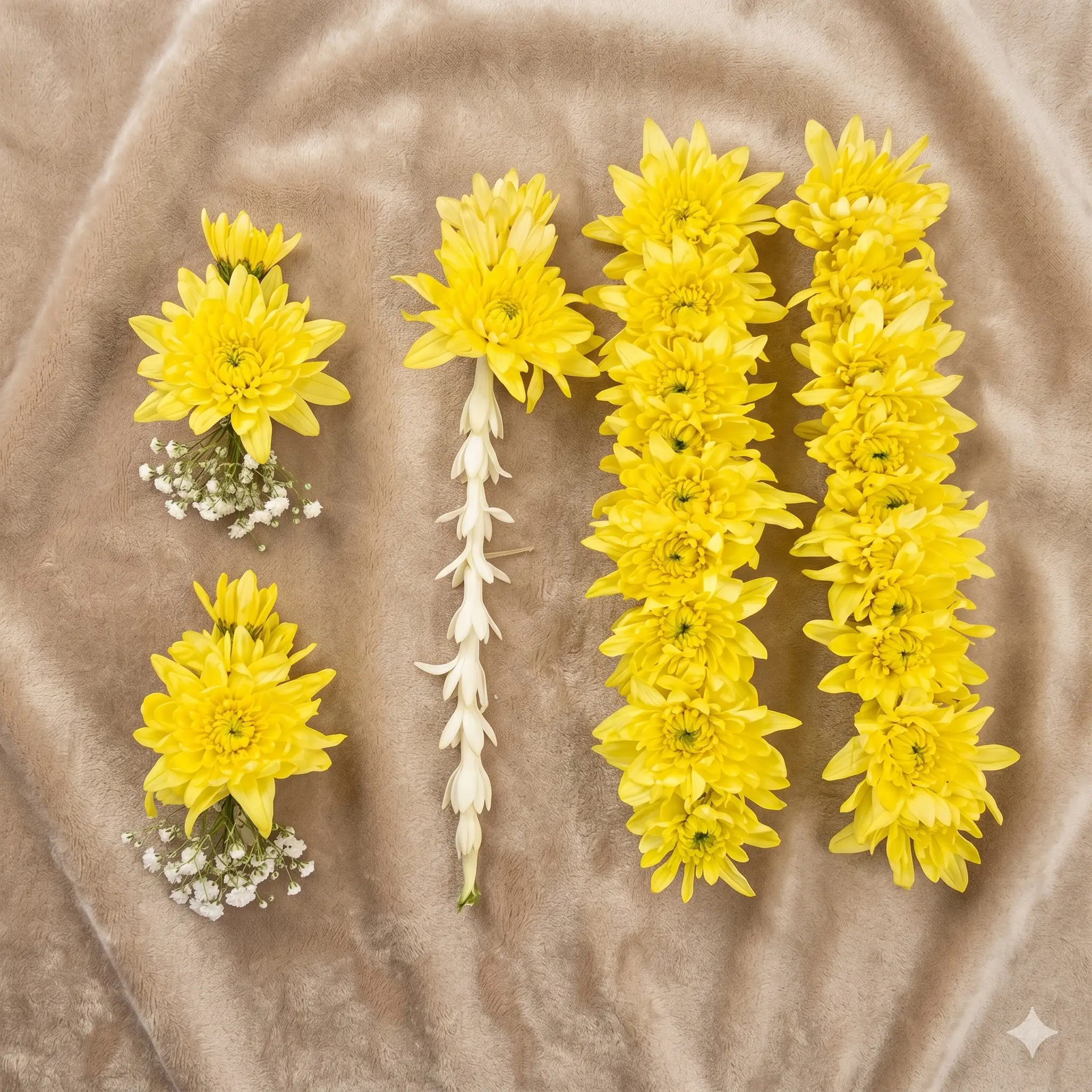 vibrant canary yellow & fragrant tuberose festive bridal suite (copy)