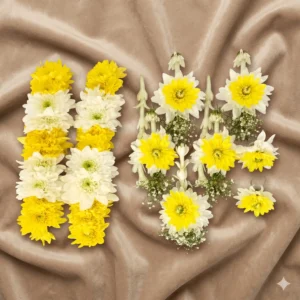 radiant canary yellow & fragrant tuberose festive bridal suite