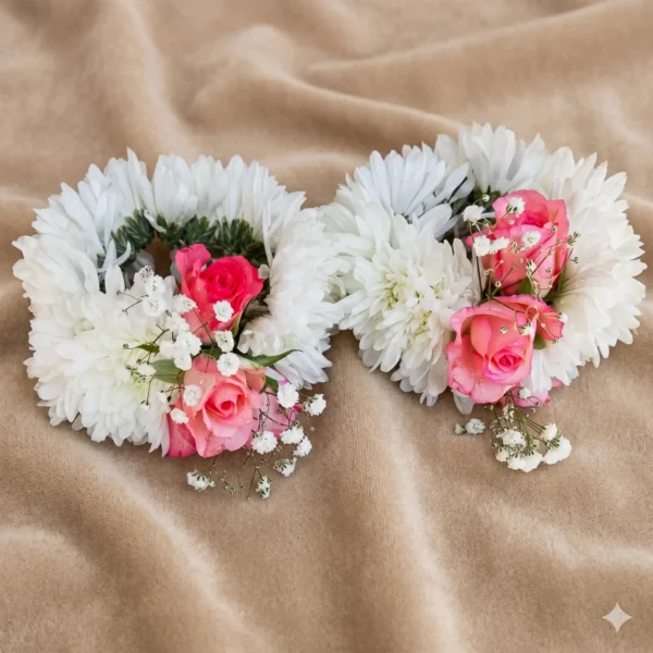 crimson rose crown & fragrant jasmine gajra (copy)