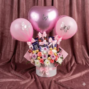 imperial mauve & metallic wreath grand floral hamper (copy)