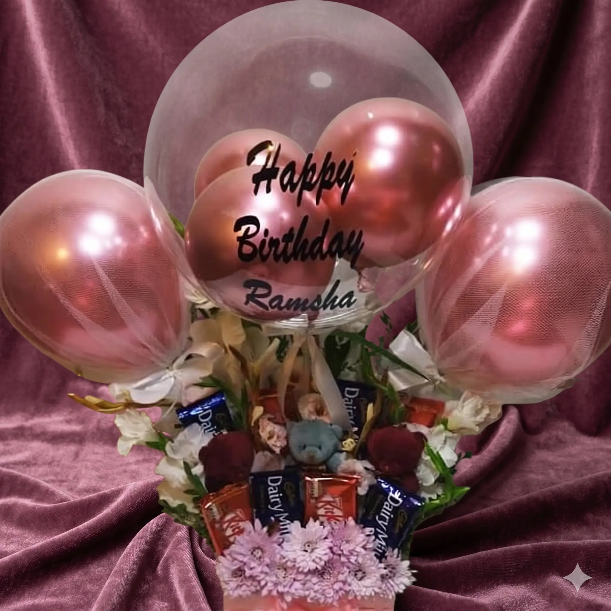 remium happy birthday chocolate & white rose gift box (copy)