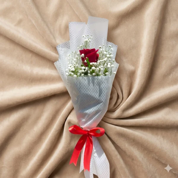 elegant white gladiolus and chrysanthemum bouquet | minimalist all white floral gift (copy)