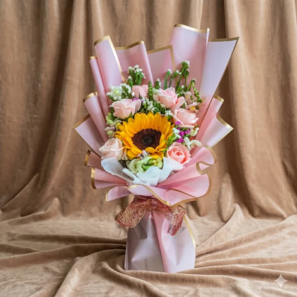 elegant white chrysanthemum bouquet | eco friendly kraft paper floral gift (copy)