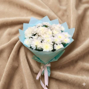 elegant white rose bouquet in luxury black and white wrapping | classic floral gift (copy)