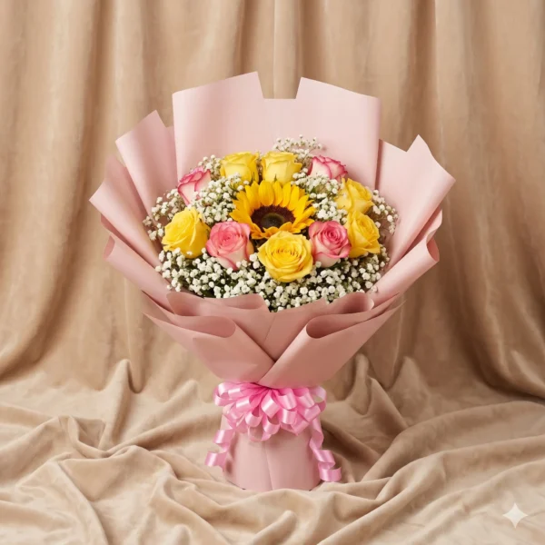royal crimson & white marble floral bouquet (copy)