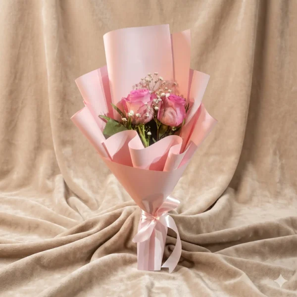 golden sunflower & pastel peach floral bouquet (copy)