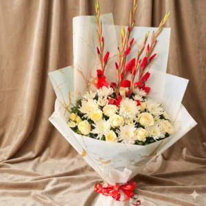 classic crimson red rose elegant bouquet (copy)