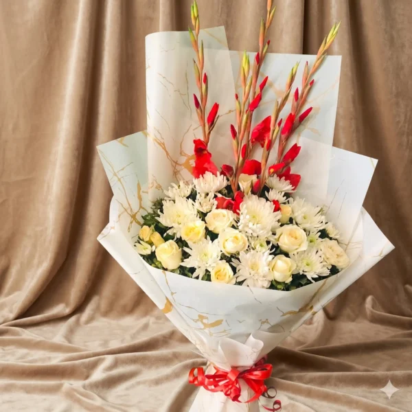 classic crimson red rose elegant bouquet (copy)