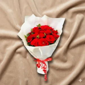 passionate scarlet & white chrysanthemum elegant bouquet (copy)