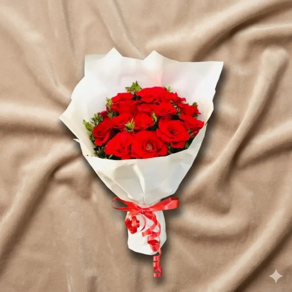 passionate scarlet & white chrysanthemum elegant bouquet (copy)