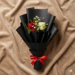 mixed pastel floral bouquet with chrysanthemums & gladiolus | elegant soft pink gift wrap (copy)