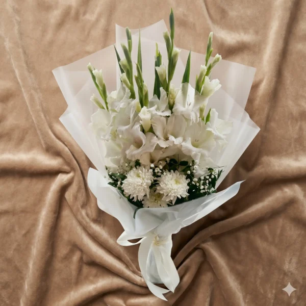 luxurious red rose bouquet with baby's breath in black mesh wrap | premium floral gift (copy)