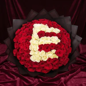 dramatic scarlet red rose matte black elegant bouquet (copy)