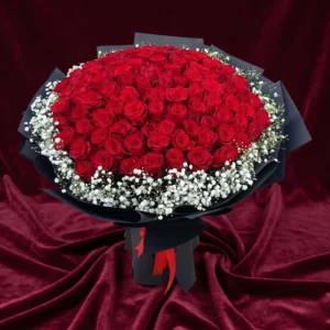 custom letter "e" red & white rose luxury monogram bouquet (copy)